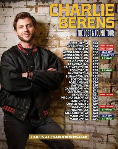 Charlie Berens live tour poster 2026